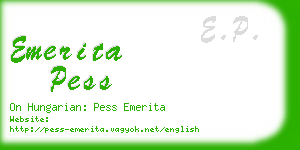 emerita pess business card